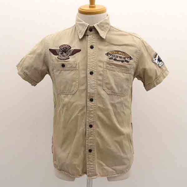 ★ バンソン 半袖シャツ 刺繍 コラボ ベージュ サイズM (0220533855)拍卖