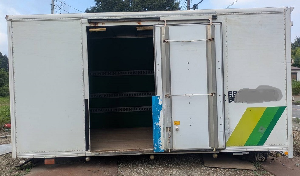 ♪全長約514cm♪物置♪スライドドア付♪内寸高さ245cm有♪アルミ箱♪八街B区SP15♪拍卖