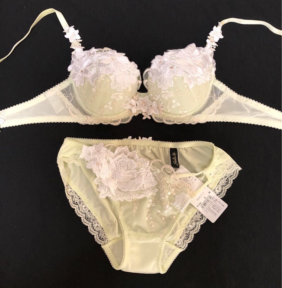 ワコール サルート 秘密の花園 B75 M ME BTJ444 PTJ744 ブラジャー ショーツ セット プレステージライン拍卖