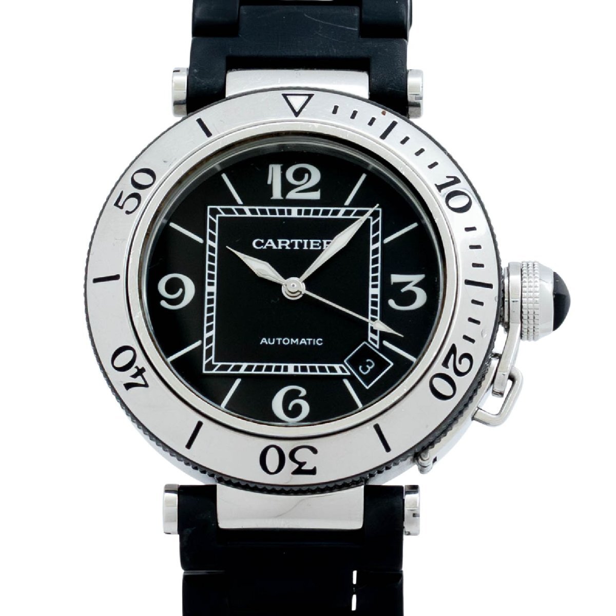 カルティエ Cartier パシャ W31077U2 Cartier Pasha 自動巻き 腕時計 メンズ・ユニセックス 黒拍卖