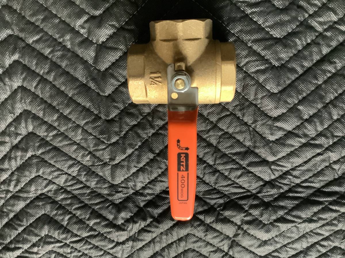 1 インチ 横形三方二面シートボールバルブ(Lポート・Tボール) スタンダードボア TN 400型 黄銅 汎用バルブ ねじ込み形 拍卖