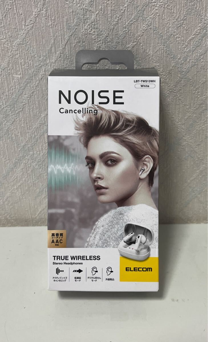 709i0401 エレコム ワイヤレスイヤホン Bluetooth5.2 ノイズキャンセリング対応 AAC対応 軽量 完全ワイヤレス カナル型 ホワイト 拍卖