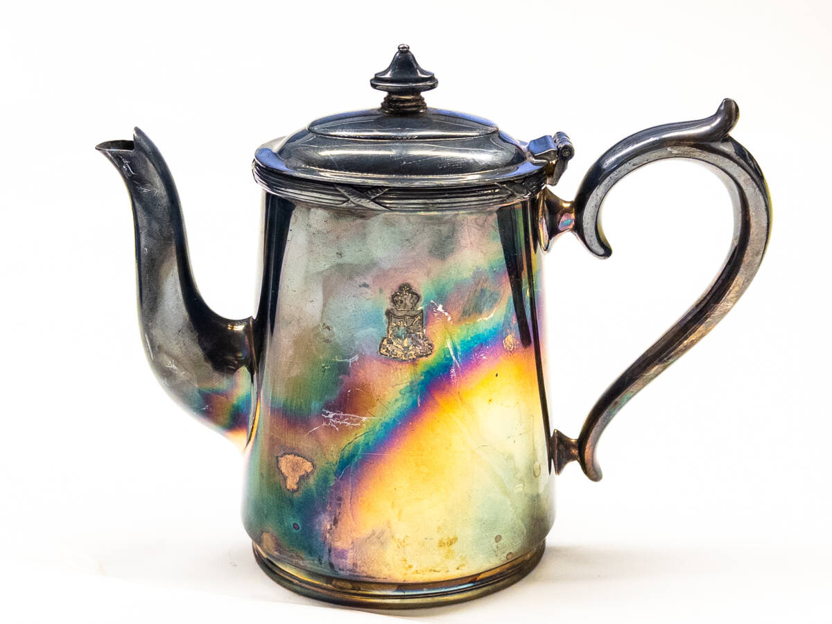 3Q売切!税無し◇CJ Vander 英国アンティーク シルバーP. ティーポット★重量:605g★ENGLAND★★0227-9拍卖