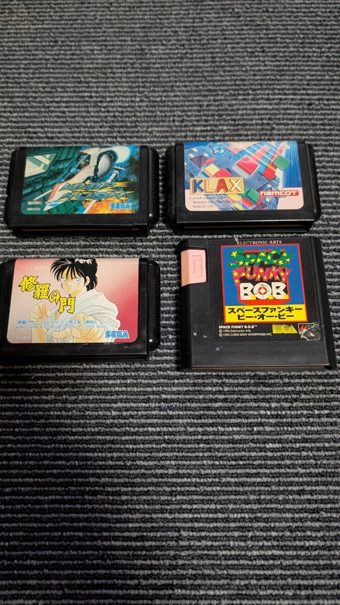 MD スペースファンキーB.O.B. 修羅の門 ウィップラッシュ クラックス メガドライブソフト4本セット拍卖