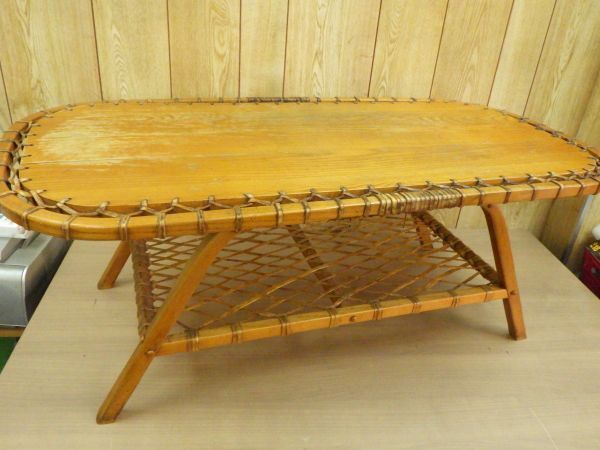 手渡し大歓迎■Vermont Tubbs ヴァーモントタブス ローテーブル vintage 先住民 民族 ロウハイド張 家具 アンティーク拍卖