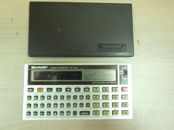 ジャンク・SHARP シャープ pocket computer ポケットコンピュータ PC-1245 ポケコン 計算 プログラム 変数 BASIC拍卖