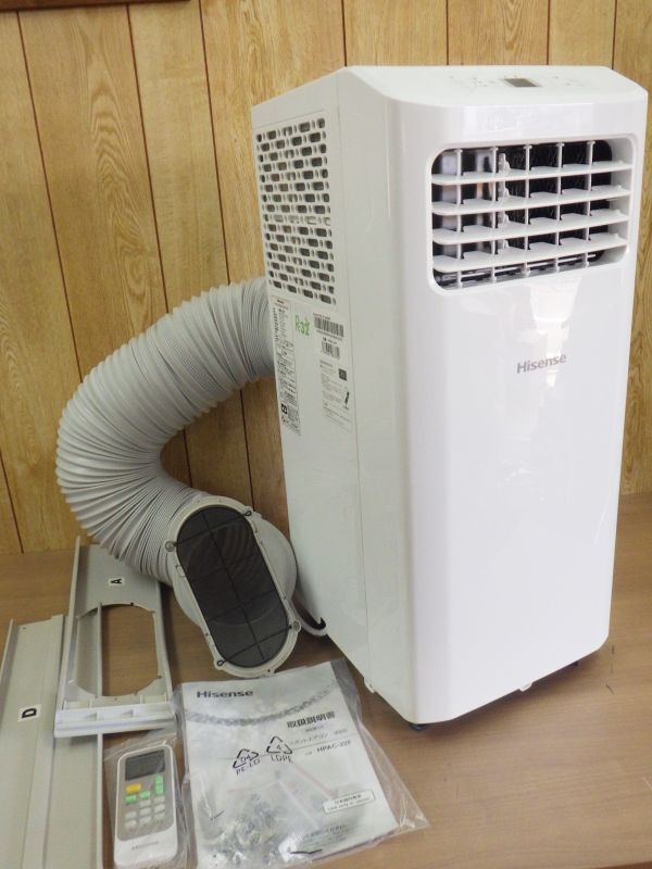 美品■Hisense ハイセンス スポットエアコン HPAC-22F 2023年製 ホワイト タイヤ付き 移動式クーラー 取扱説明書 リモコンあり拍卖