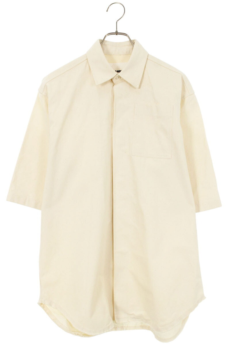 ジルサンダー サイズ:38 JSMQ744142MQ24010001 キャンバススタッフ半袖シャツ 中古 SB01拍卖