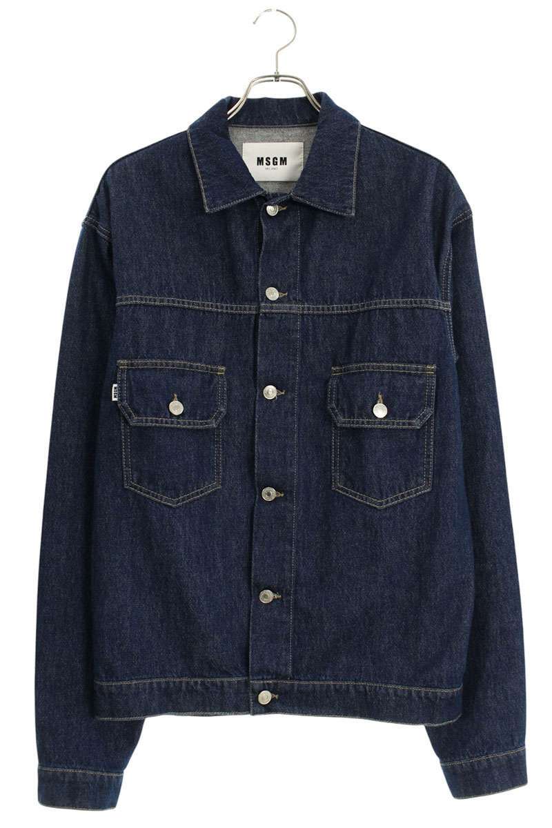 エムエスジーエム サイズ:46 2440MH49L バックフラワーペイントデニムジャケット 中古 BS99拍卖