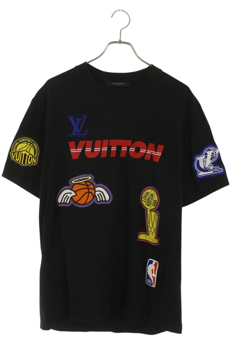 ルイヴィトン サイズ:L 21AW RM212M DT3 HLY21W NBAマルチパッチTシャツ 中古 SB01拍卖
