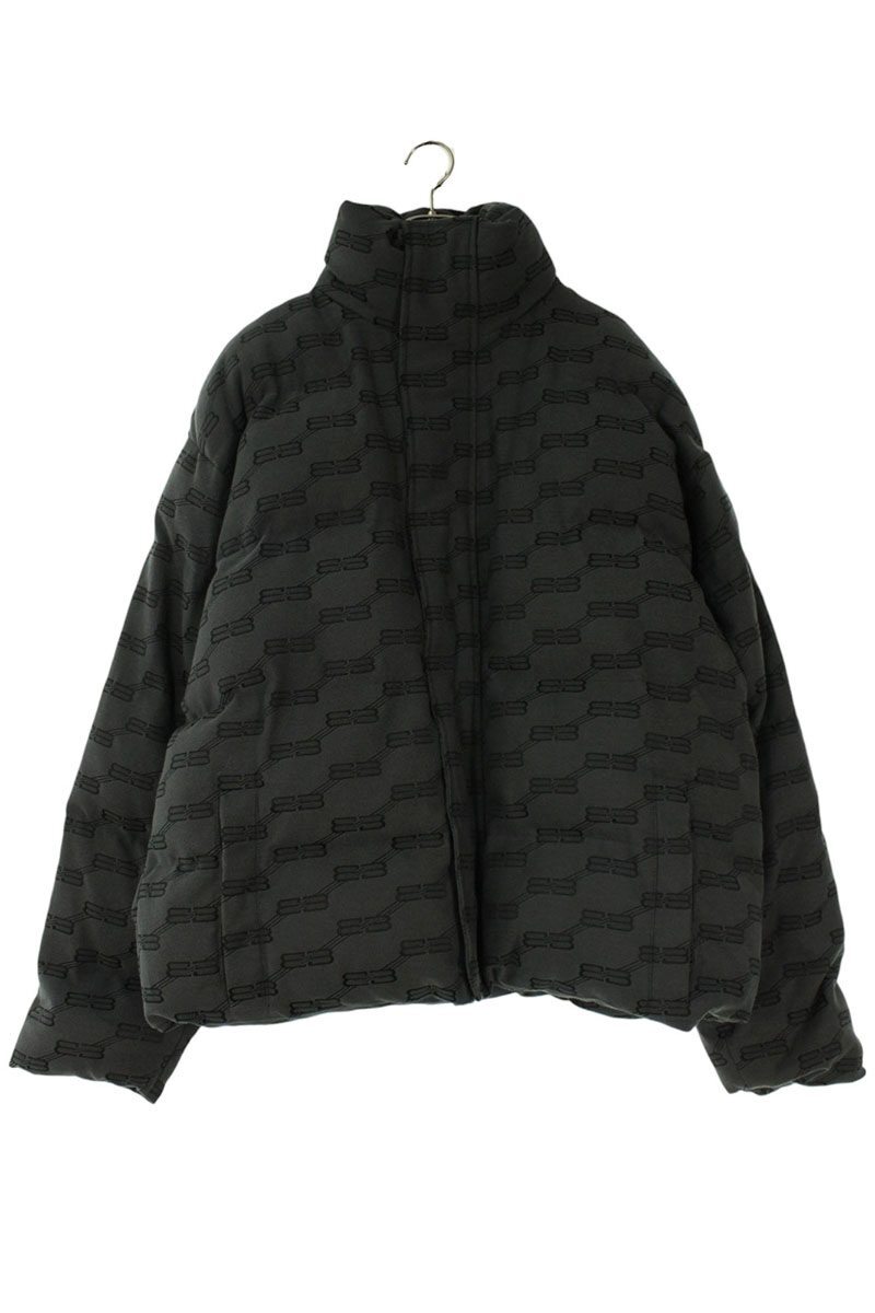 バレンシアガ サイズ:44 22AW 681885 TML33 ロゴ総柄パファーダウンジャケット 中古 OM10拍卖