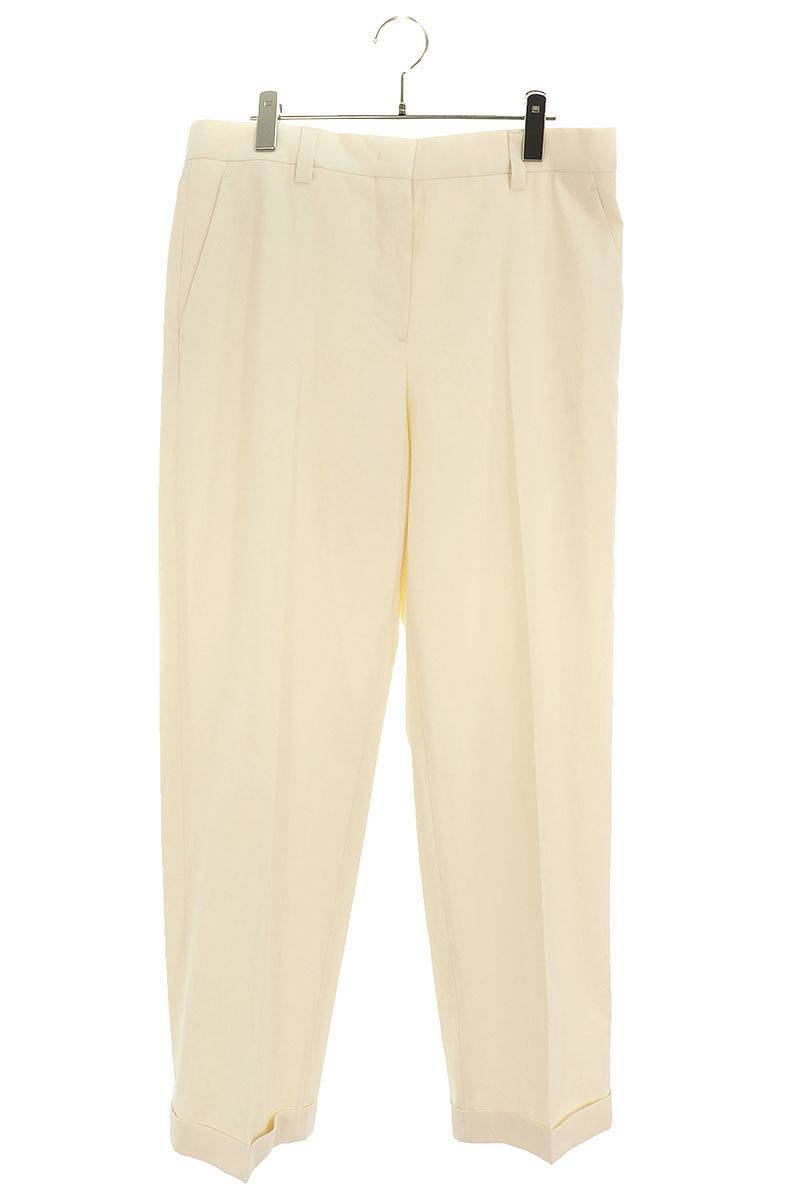 ミュウミュウ ロングパンツ 24SS サイズ:40 キャンバスロゴロングパンツ 中古 BS55拍卖