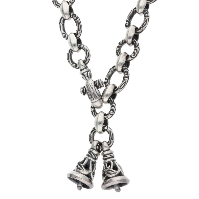 レナードカムホート サイズ:20inch クレーンネックレスウィズ2クレーンベル シルバーネックレス 中古 BS99拍卖