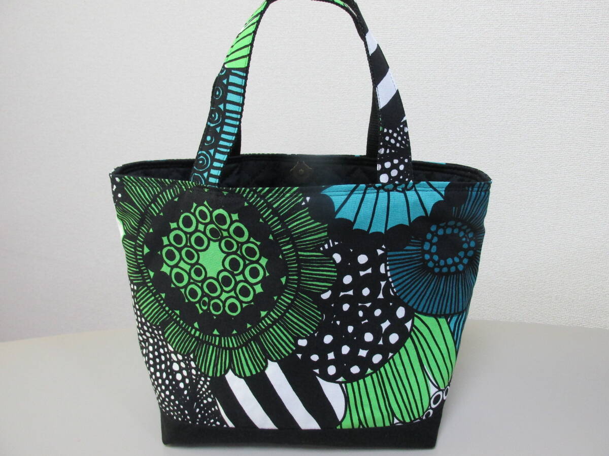 マリメッコハンドメイド可愛いバッグ プータルハ S 緑16拍卖
