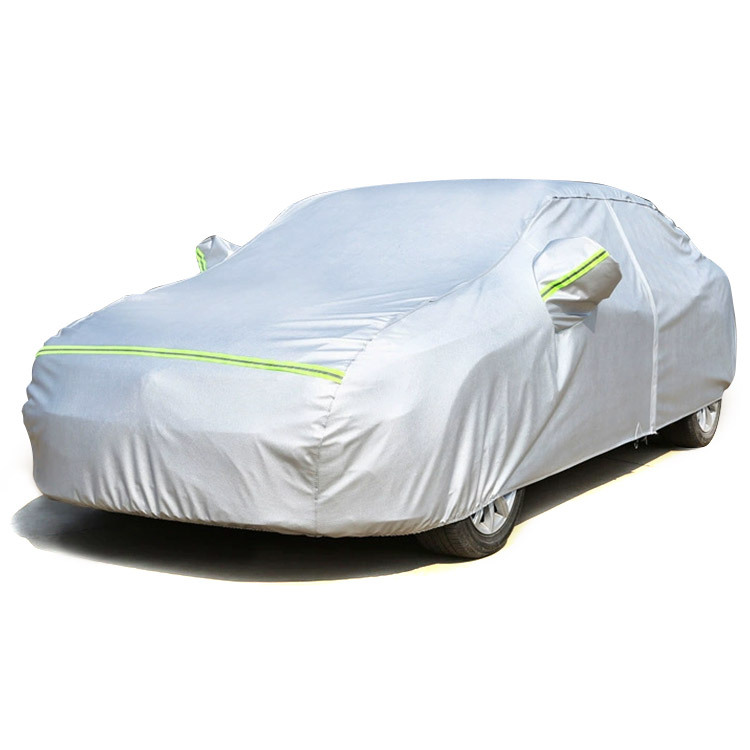 ボディーカバー 車カバー サイドのジッパー付き 防水防塵 紫外線や雪や強風対策 防風ロープ (XL:490×190×150cm)拍卖
