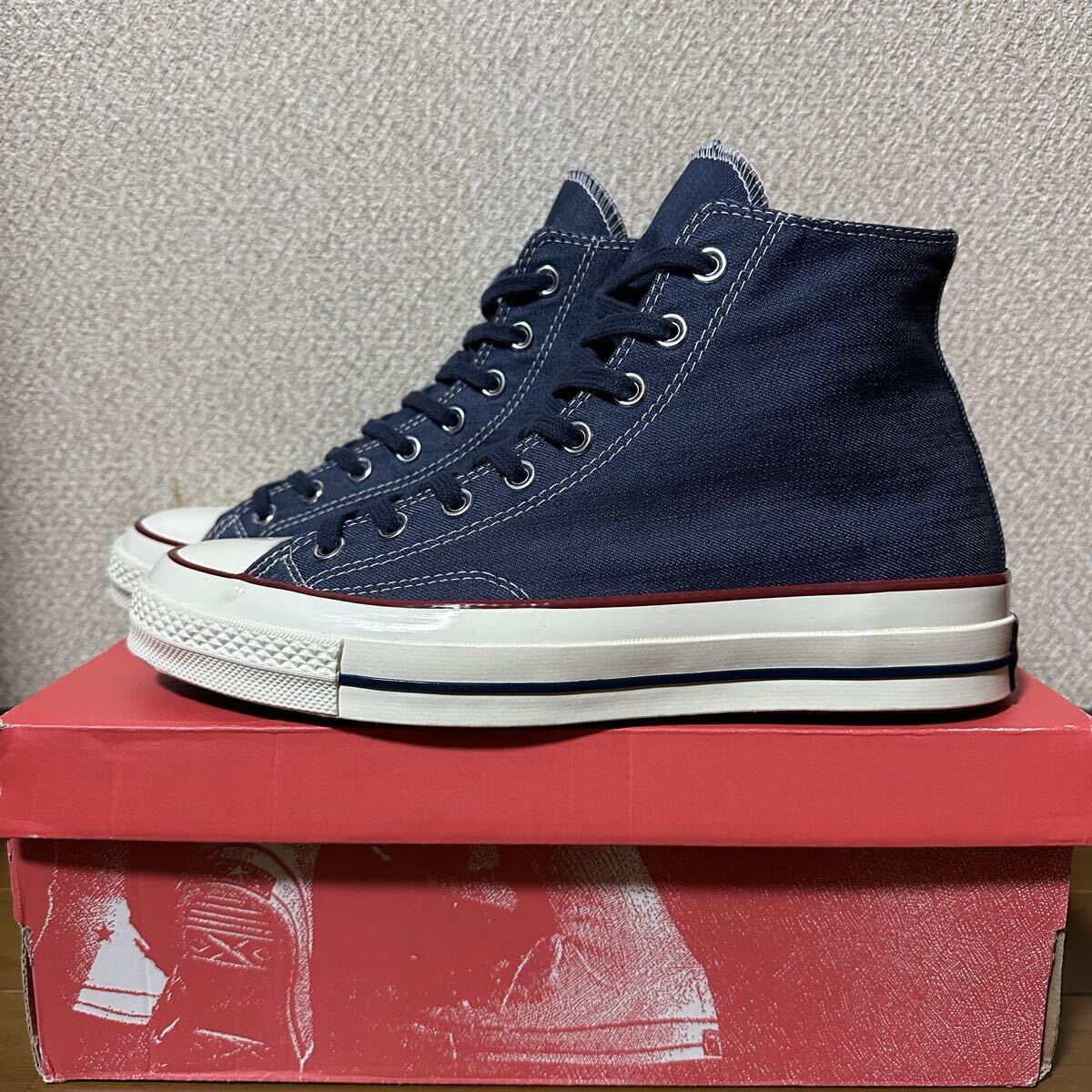 旧パッチ 未使用品 CONVERSE CHUCK TAYLOR 70 CT70 US8.5 27.0cm デニム コンバース オールスター ALL STAR Hi ハイカット Jack Purcell 拍卖