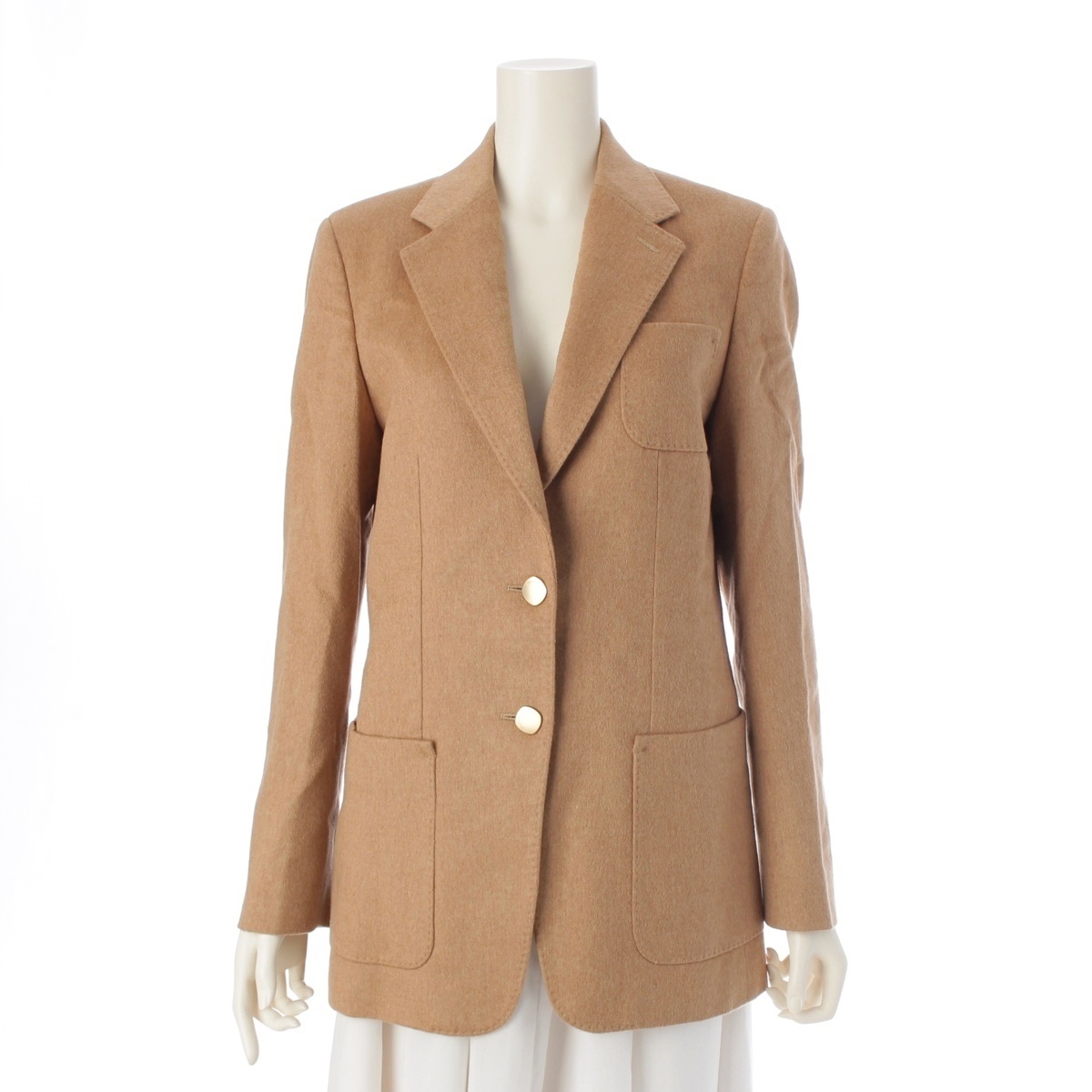 マックスマーラ 24年 BLASY キャメル テーラードジャケット 24210461616 ブラウン 40【中古】拍卖