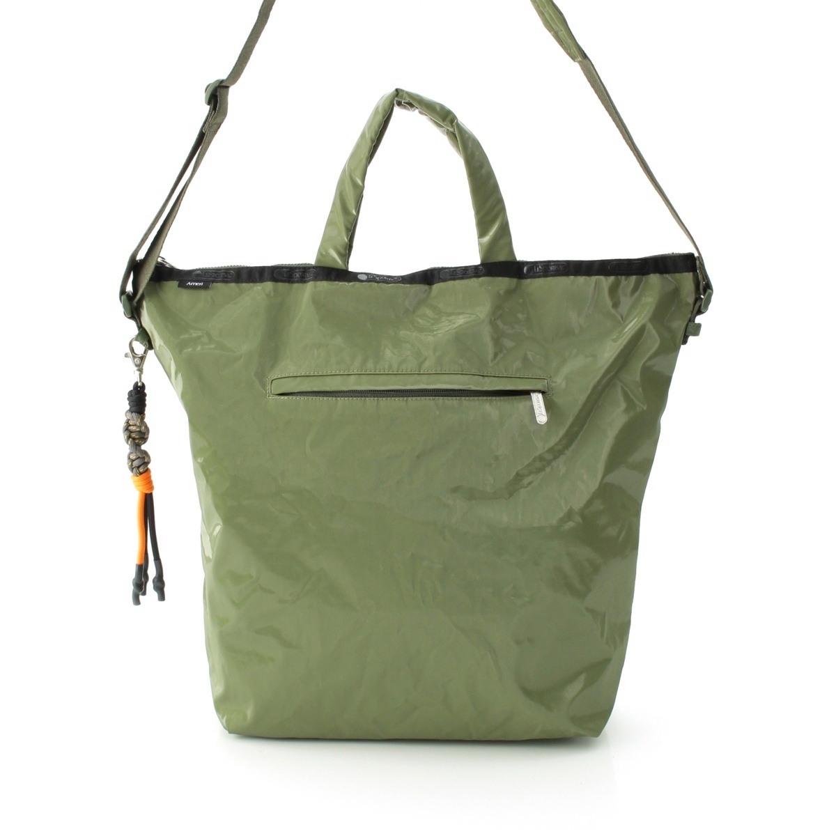 レスポートサック キャリー アメリ イージー 2way トートバッグ カーキ オレンジ【中古】拍卖