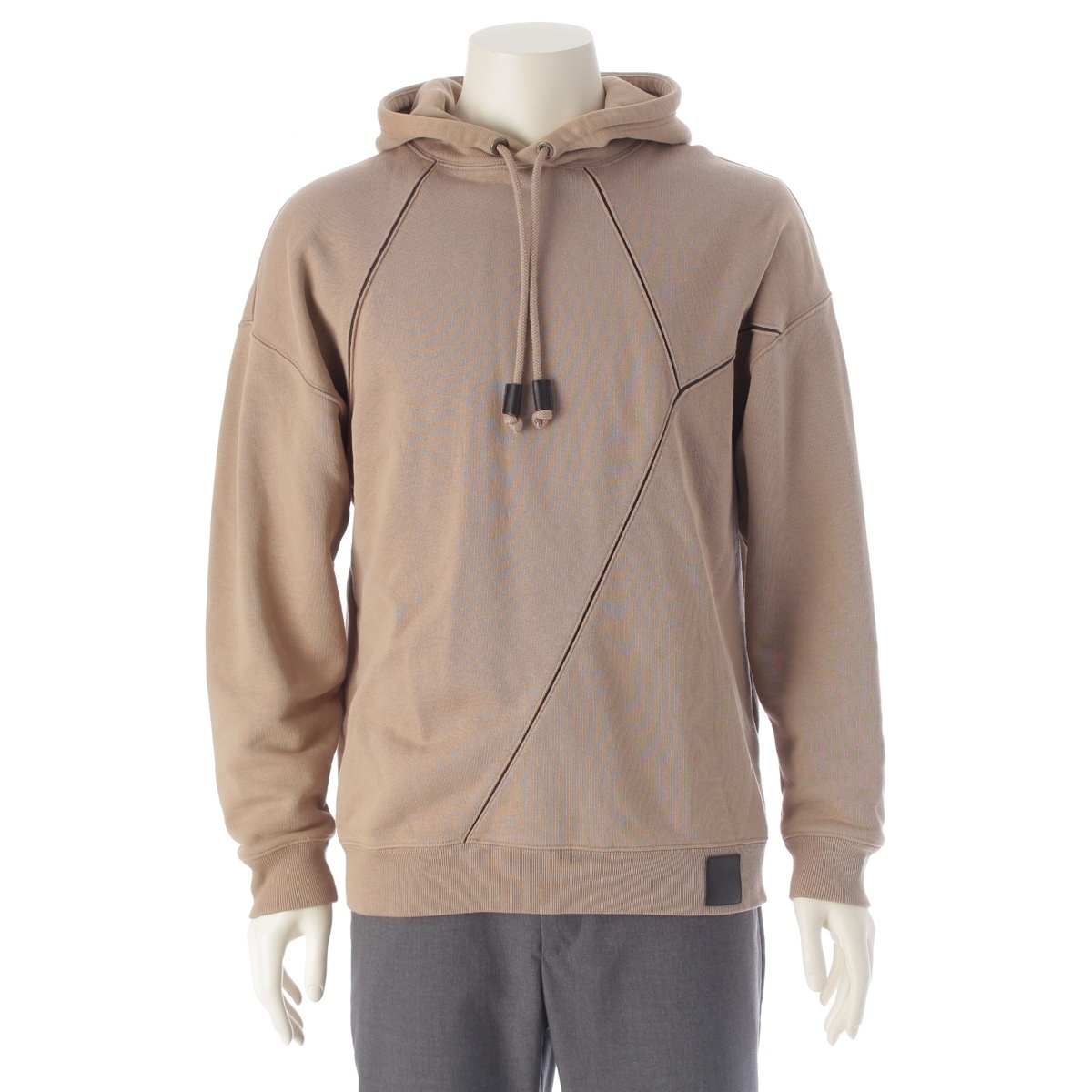 ロエベ コットン パズル パネル切替 スウェット フーディー パーカー H526Y25J26 サンドカラー ベージュ XS【中古】拍卖