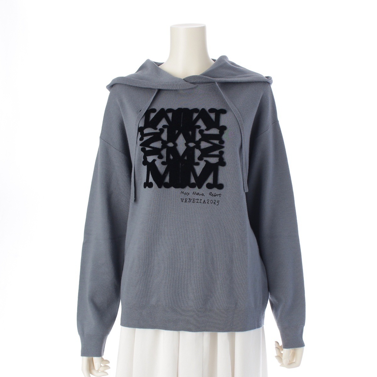 マックスマーラ 25年 スフィンジェ ウール パーカー 2511361071 グレー M【中古】拍卖
