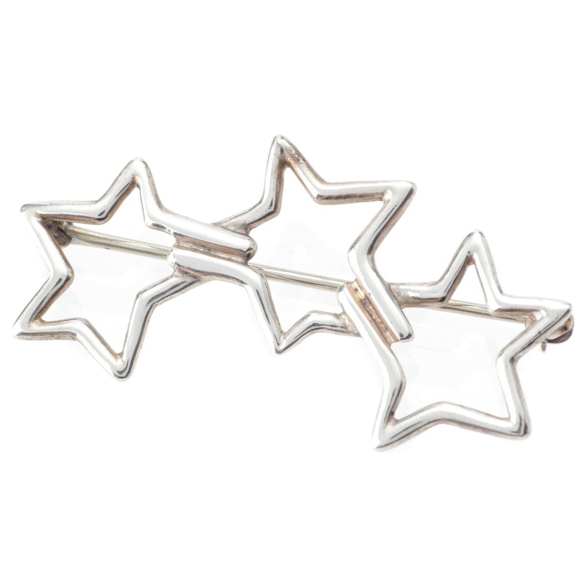 ティファニー トリプルスター ブローチ 925 シルバー【中古】拍卖