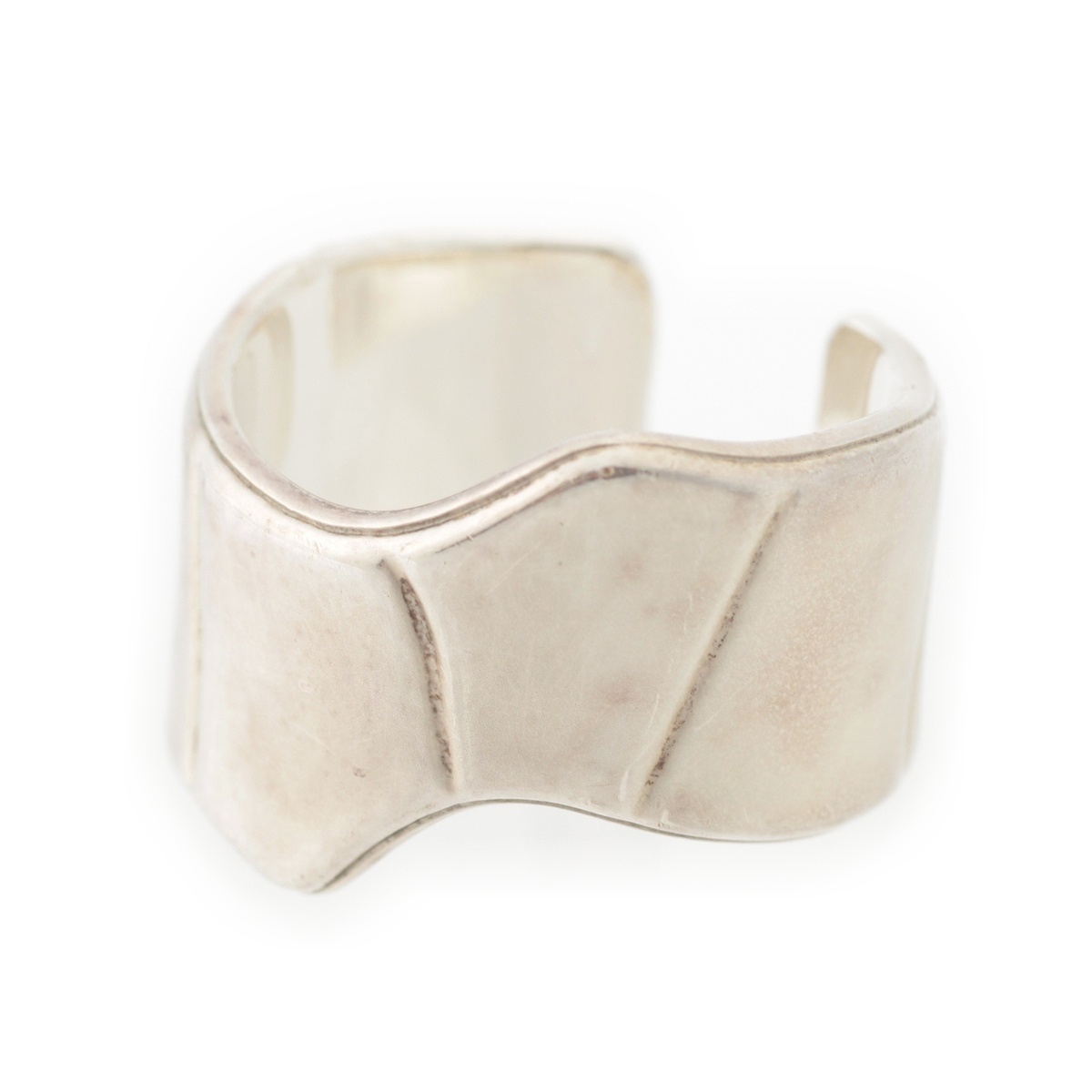 エルメス メモワール クロコ 竹腑模様 リング 指輪 Ag925 シルバー #55 12g【中古】拍卖