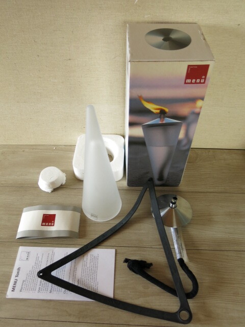 【中古品】Menu・メニュー「トーチ」アウトドア ガーデン アルコールランプ オイルランプ コーントーチ デザイン拍卖