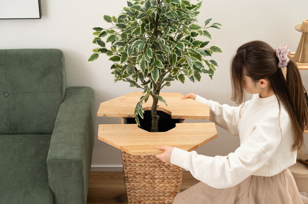 【プランターテーブル】 サイドテーブル テーブル 木製 天然木 北欧 おしゃれ オクタゴン 多角形 八角形拍卖