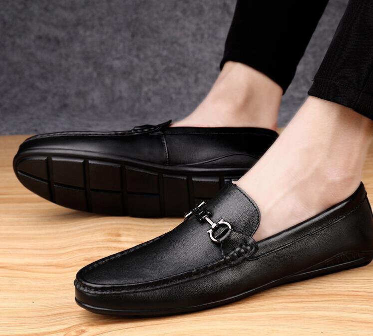 ローファー ビジネスシューズ メンズ春秋新品 スリッポン ドライビングシューズ カジュアル 紳士靴 24cm~27.5cm 黒 選択25.5cm拍卖