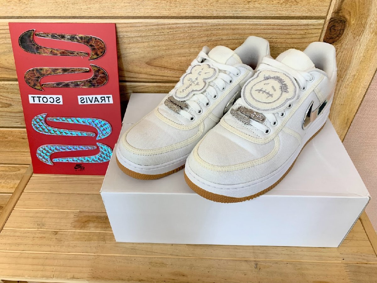 ■ NIKE ナイキ × TRAVIS SCOTT トラヴィス スコット AIR FORCE 1 LOW AF100 エアフォース 1 スニーカー US9 AQ4211-100拍卖