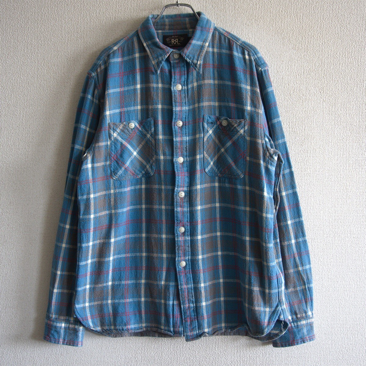 【雰囲気抜群】RRL【FLANNEL SHIRTS】M マチ付き ネルシャツ ダブルアールエル 25090297拍卖