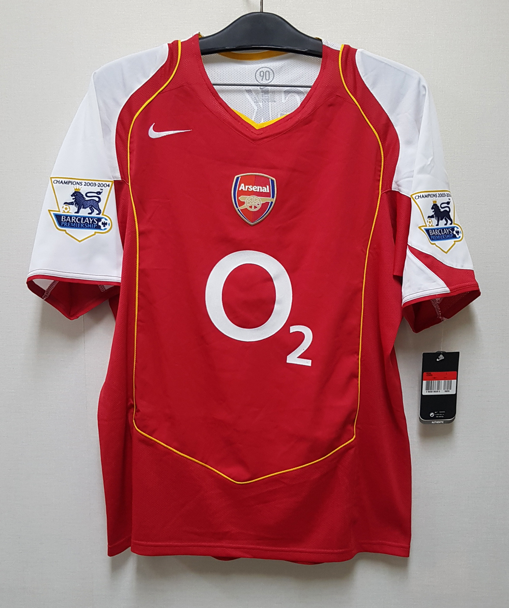 04-05アーセナル Arsenal AFC(H)#10 ベルカンプ BERGKAMP 半袖 nike正規 プレミアリーグ仕様 L拍卖