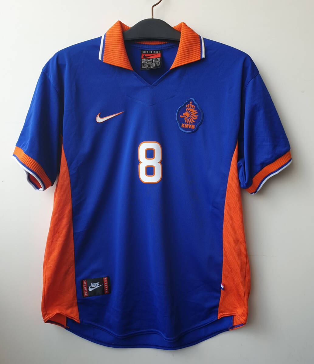97 オランダ Holland (A) #8 ベルカンプ BERGKAMP 半袖 Nike 正規 98W杯予選仕様 M拍卖