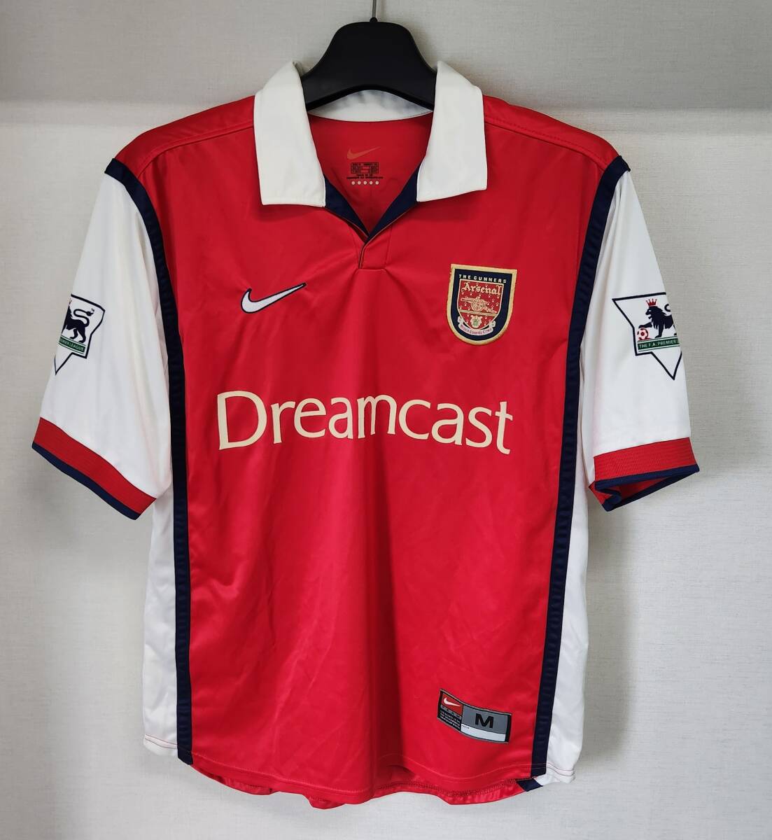 99-00 アーセナル Arsena AFC(H) #10 ベルカンプ BERGKAMP 半袖 Nike プレミアリーグ仕様 M拍卖