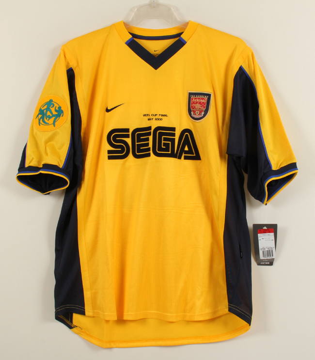 99-00アーセナル Arsenal AFC(A)#10 ベルカンプ BERGKAMP 選手用半袖 正規 NIKE UEFA CUP決勝戦仕様 XXL拍卖