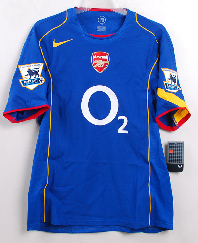 04-05アーセナル Arsenal AFC(A)#10 ベルカンプ BERGKAMP 選手用半袖 nike正規 プレミアリーグ仕様 L拍卖