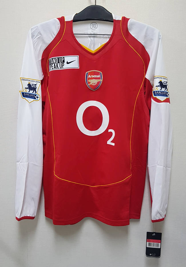 04-05アーセナル Arsenal AFC(H)#10 ベルカンプ BERGKAMP 長袖 nike プレミアリーグ仕様 XL拍卖