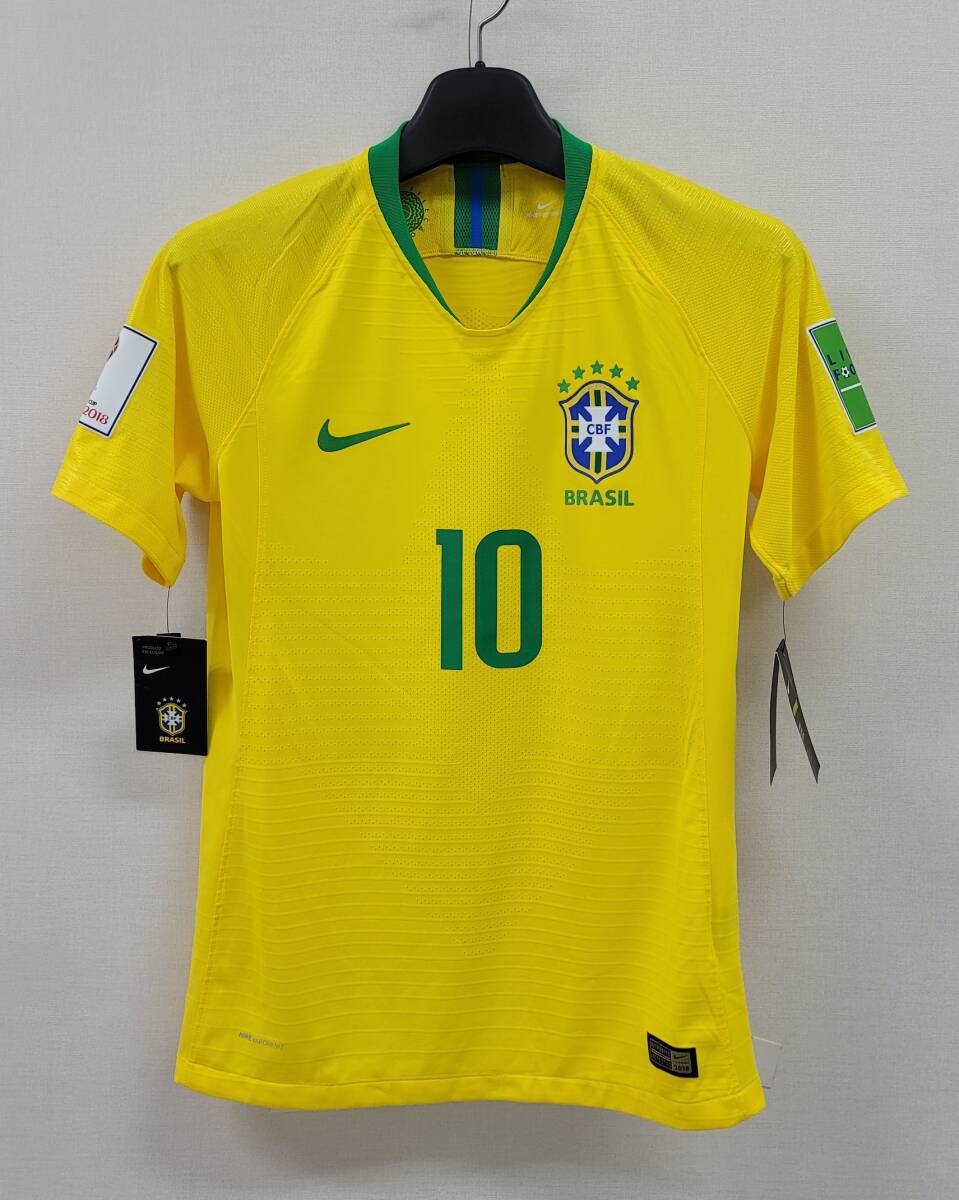 18W杯 ブラジル CBF Brazil(H)#10 ネイマル Neymar 選手用半袖 nike正規 2018 WorldCup S拍卖