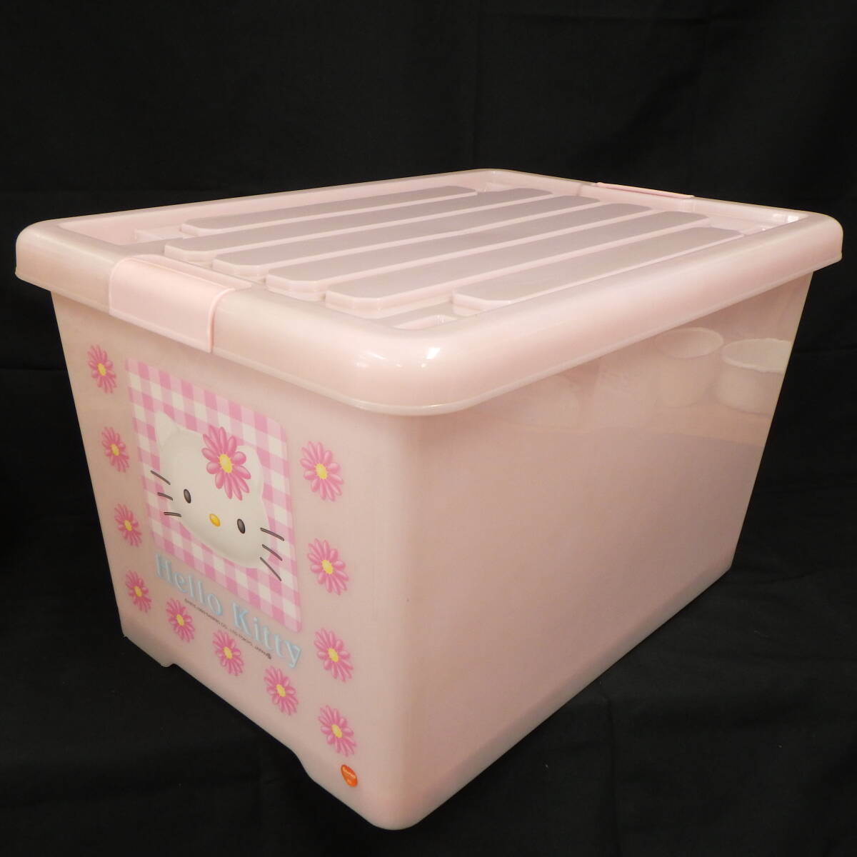 平成レトロ ハローキティ 衣装ケース コロ付き サンリオ コロ1個欠品拍卖