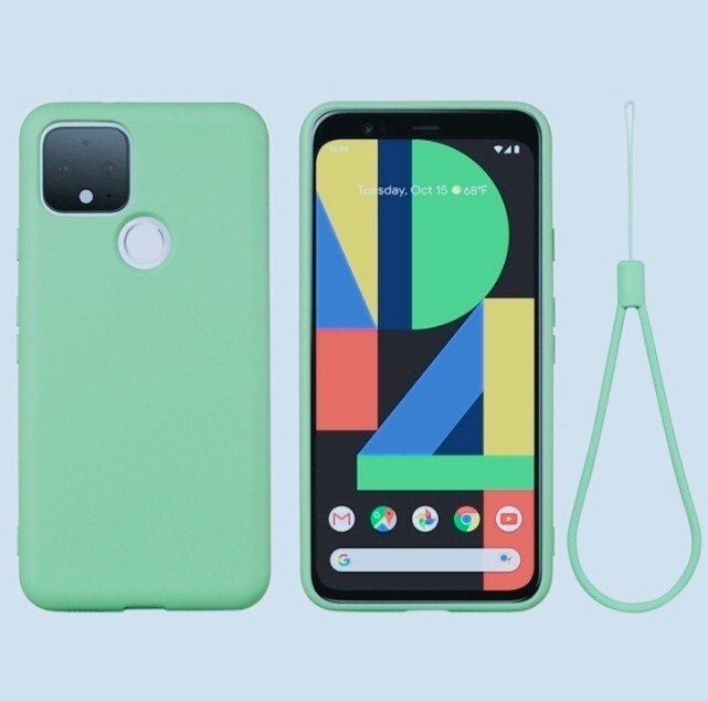 pixel 5 ミントグリーン ケース シリコン素材拍卖