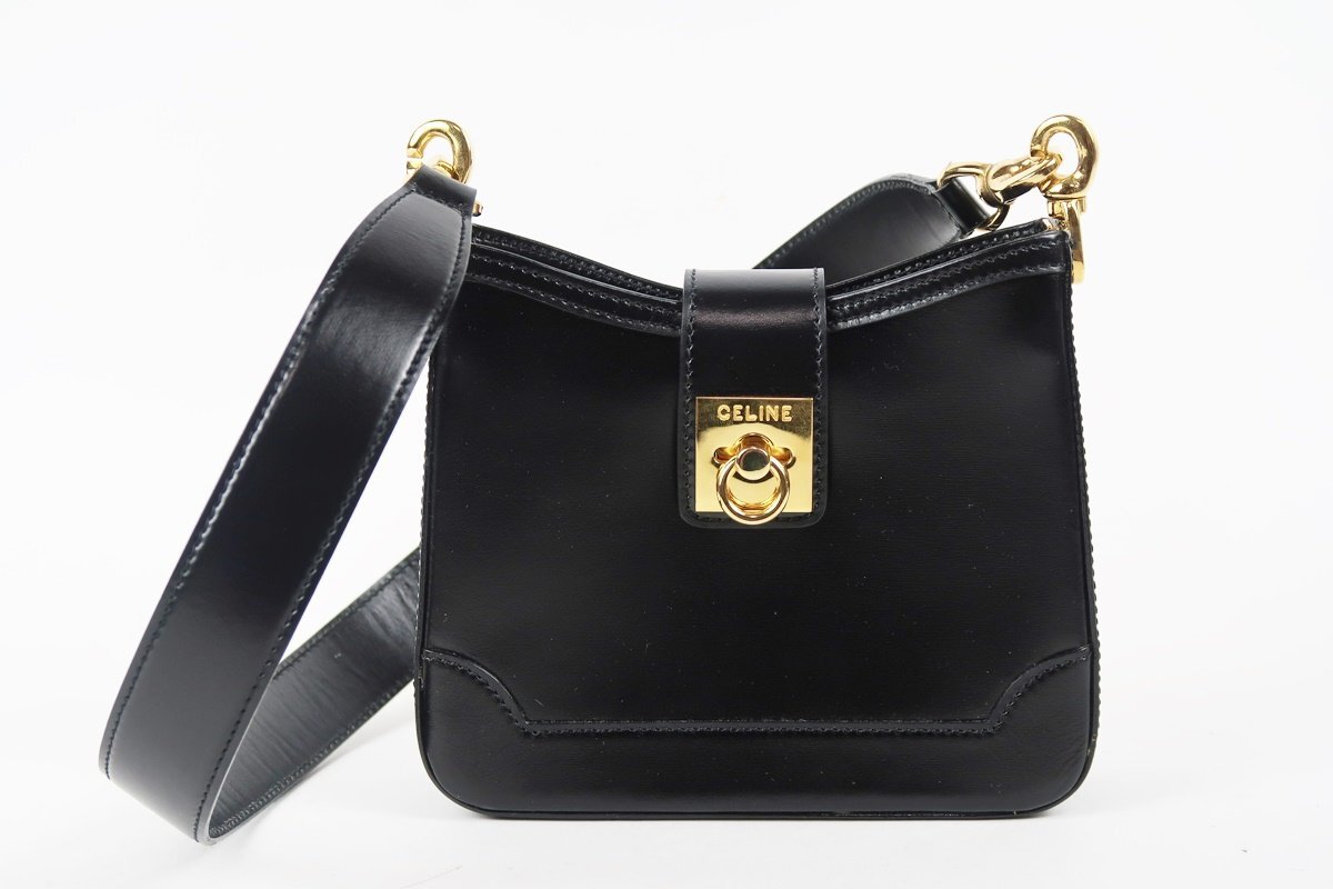 【超美品】CELINE セリーヌ ガンチーニ金具 ワンショルダーバッグ レザー ブランド 鞄【TI55】拍卖