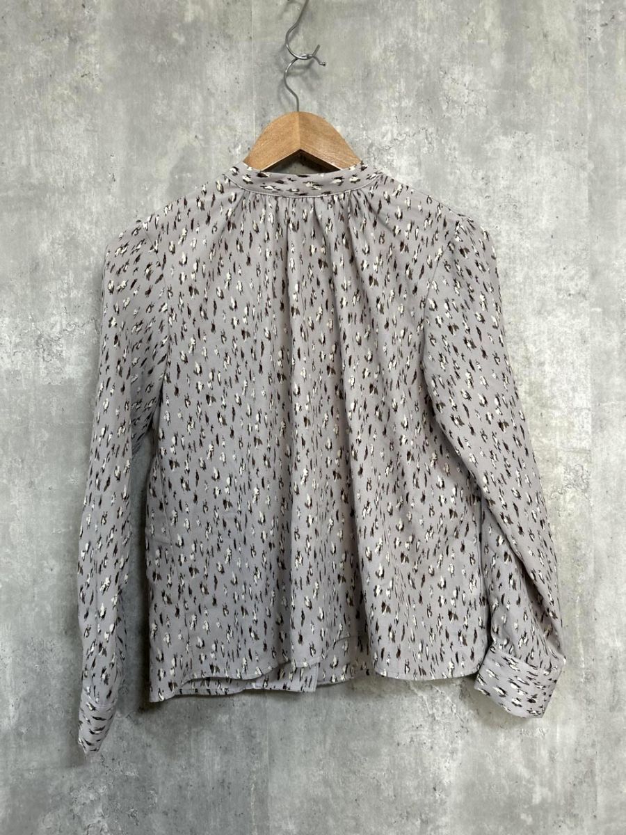 ネコポスOK YECCA VECCA イェッカヴェッカ アニマル柄 オフィス ブラウス シャツ sizeF/紫 ■◇ レディース拍卖