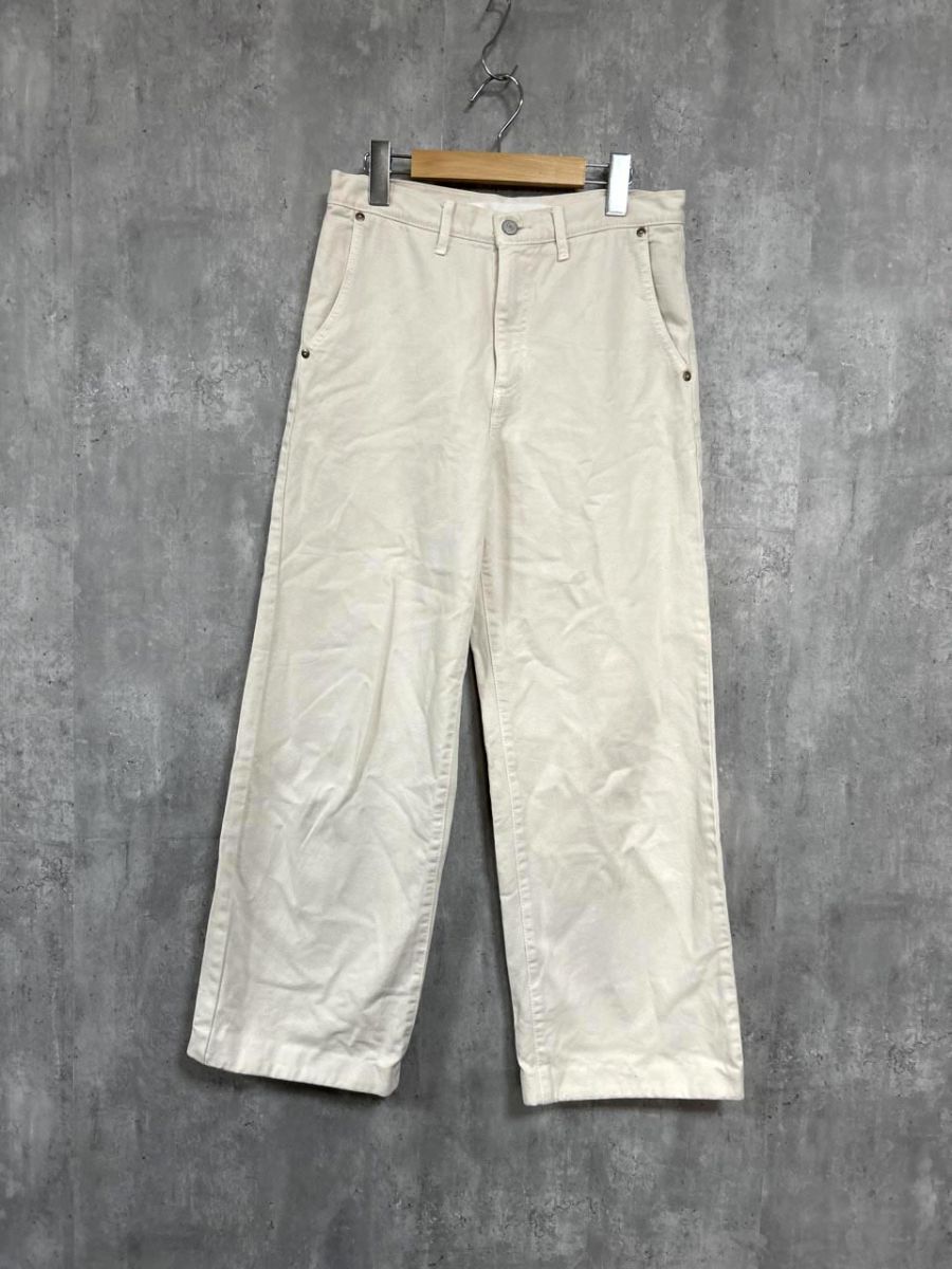 IENA イエナ カラーチノソフトバギー ワイド デニムパンツ size38/白 ■■◎ レディース レディース拍卖