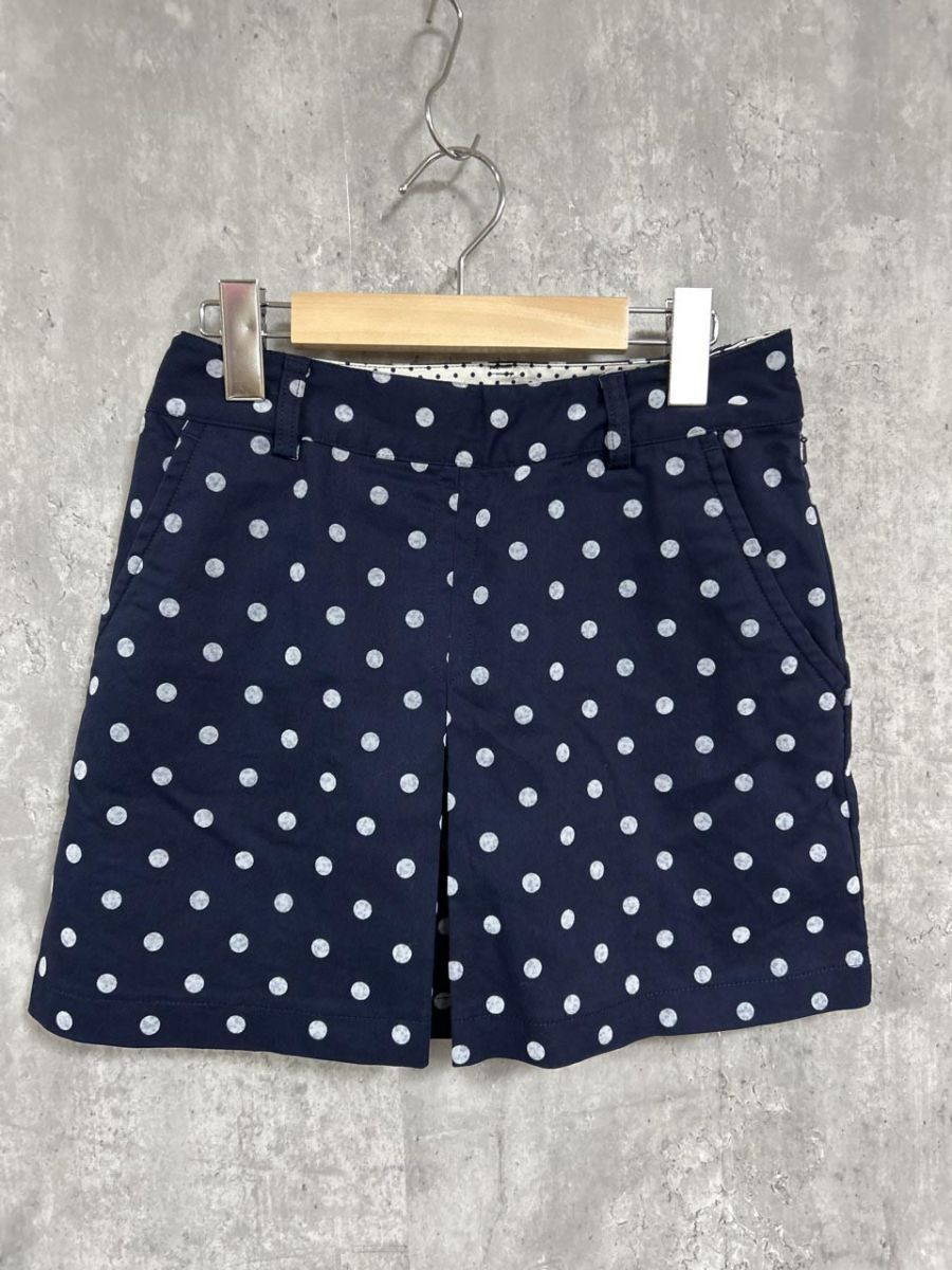 ネコポスOK Callaway キャロウェイ ドット ゴルフ ミニ スカート sizeS/紺 ■■ レディース拍卖