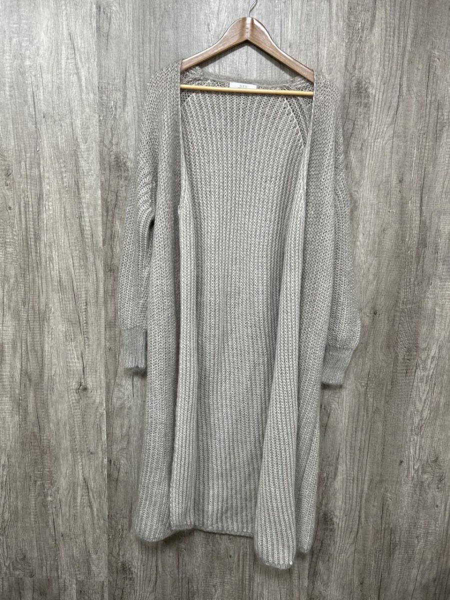JOURNAL STANDARD ジャーナルスタンダード モヘア混 ロング カーディガン グレー ◆■ レディース拍卖