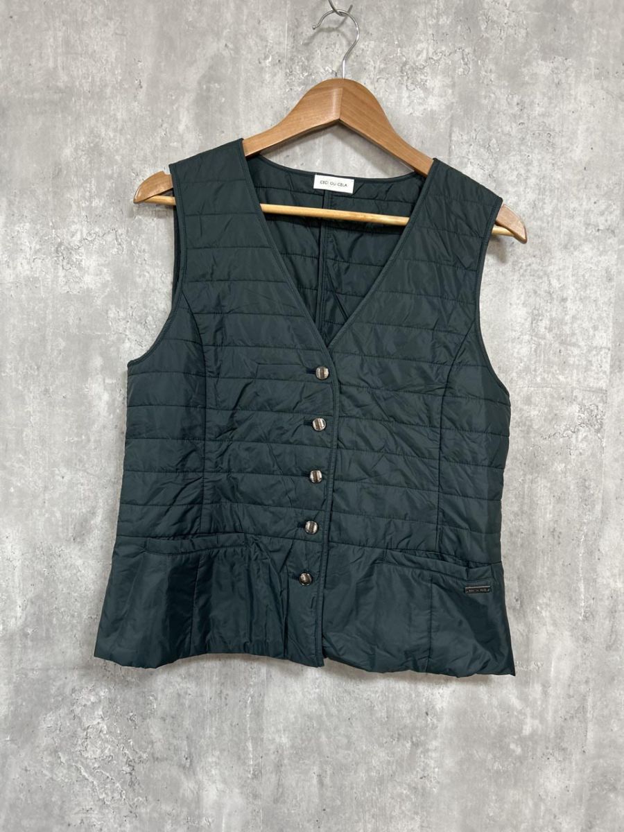 ネコポスOK CECI OU CELA 軽量 中綿ベスト size38/紺 ◇■ レディース拍卖