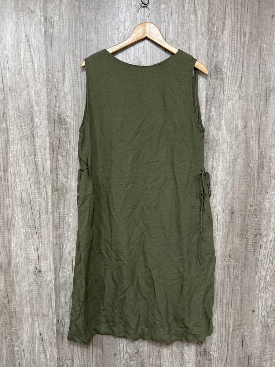 ネコポスOK BEAMS BOY ウエスト細見え効果 ノースリーブ ワンピース カーキ ■◆ レディース拍卖