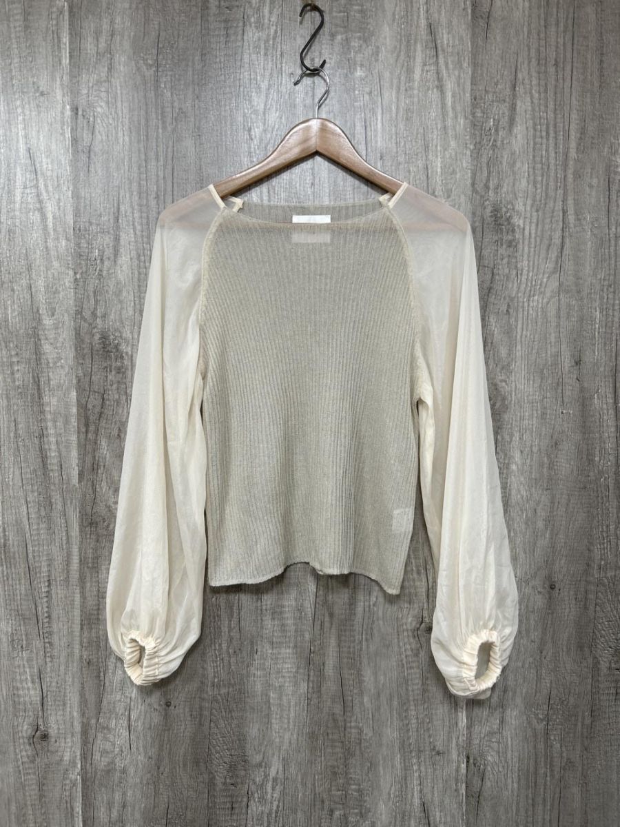 ネコポスOK AMERI 無地 ブラウス シャツ sizeF/ベージュ ◇■◎ レディース拍卖