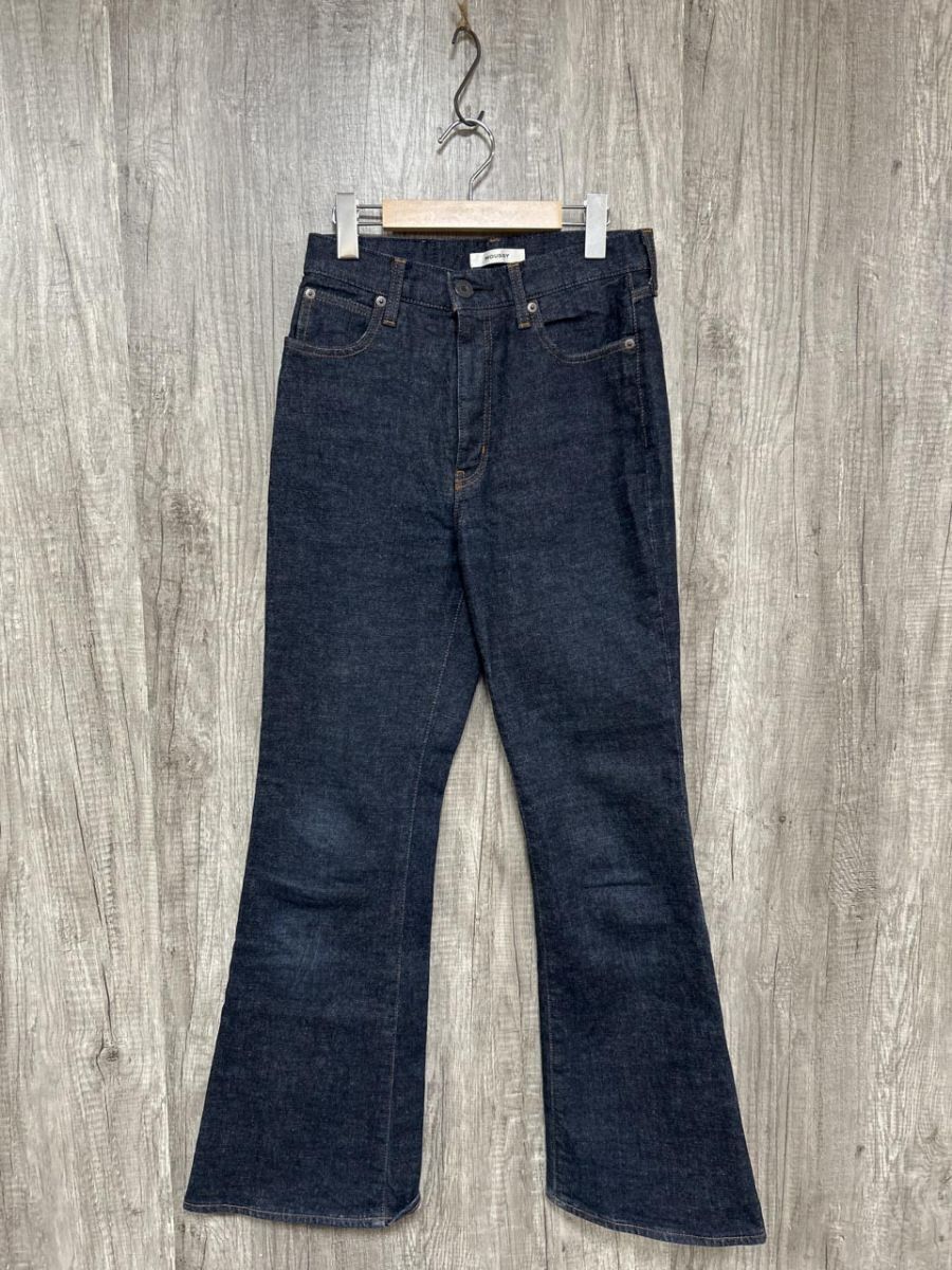 MOUSSY マウジー MVS FLARE デニムパンツ size27/紺 ■■◎ レディース拍卖