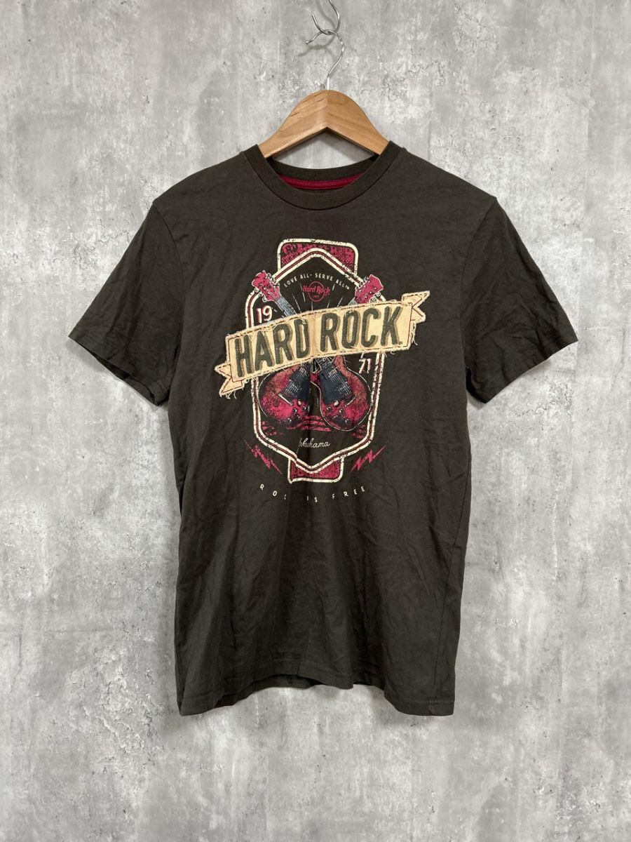 ネコポスOK hard rock ロゴ プリント Tシャツ sizeS/グレー ■◆ メンズ拍卖